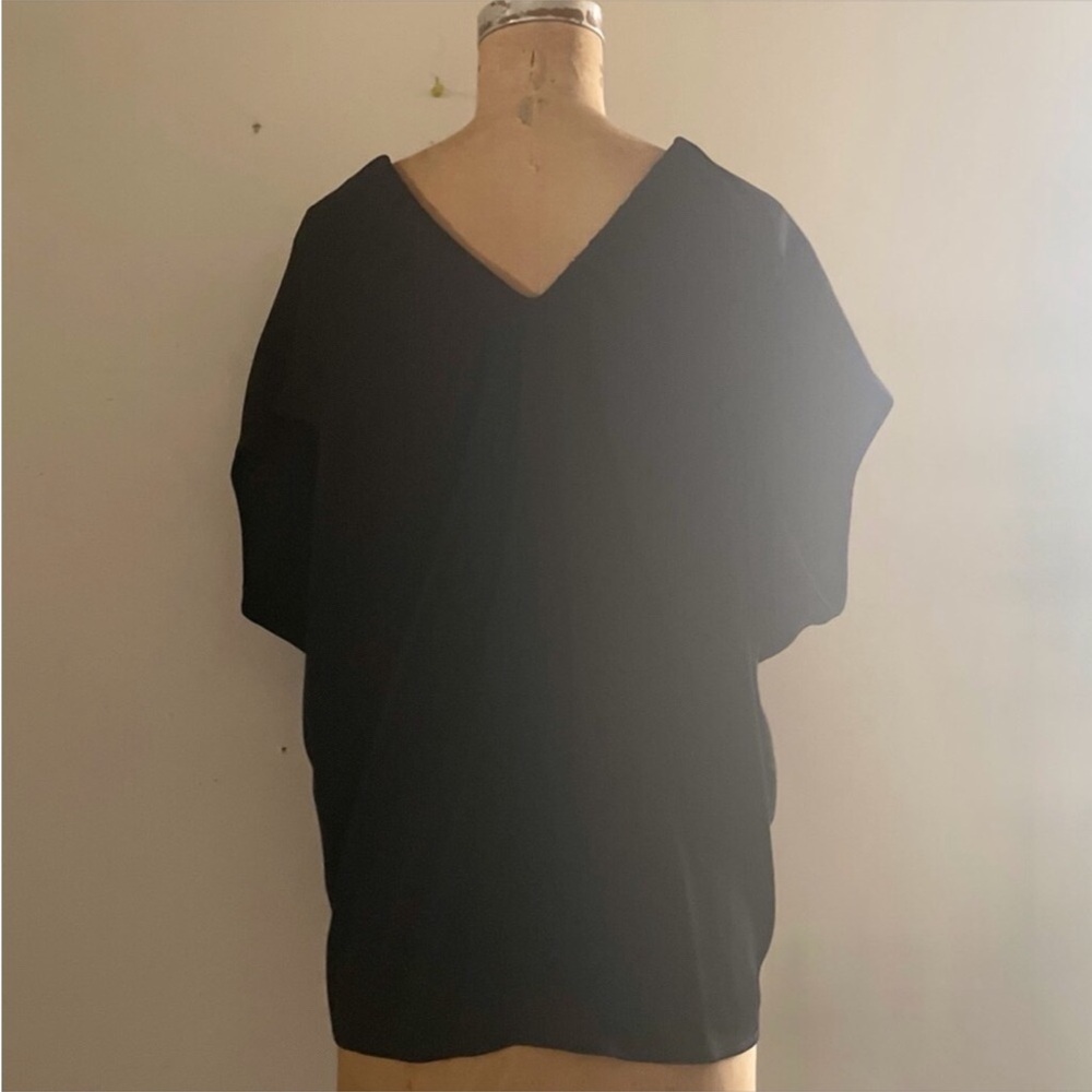 ZERO + MARIA CORNEJO] Signature Black Ruched Neck Tilly Tunic Top - Picture 7 of 15
